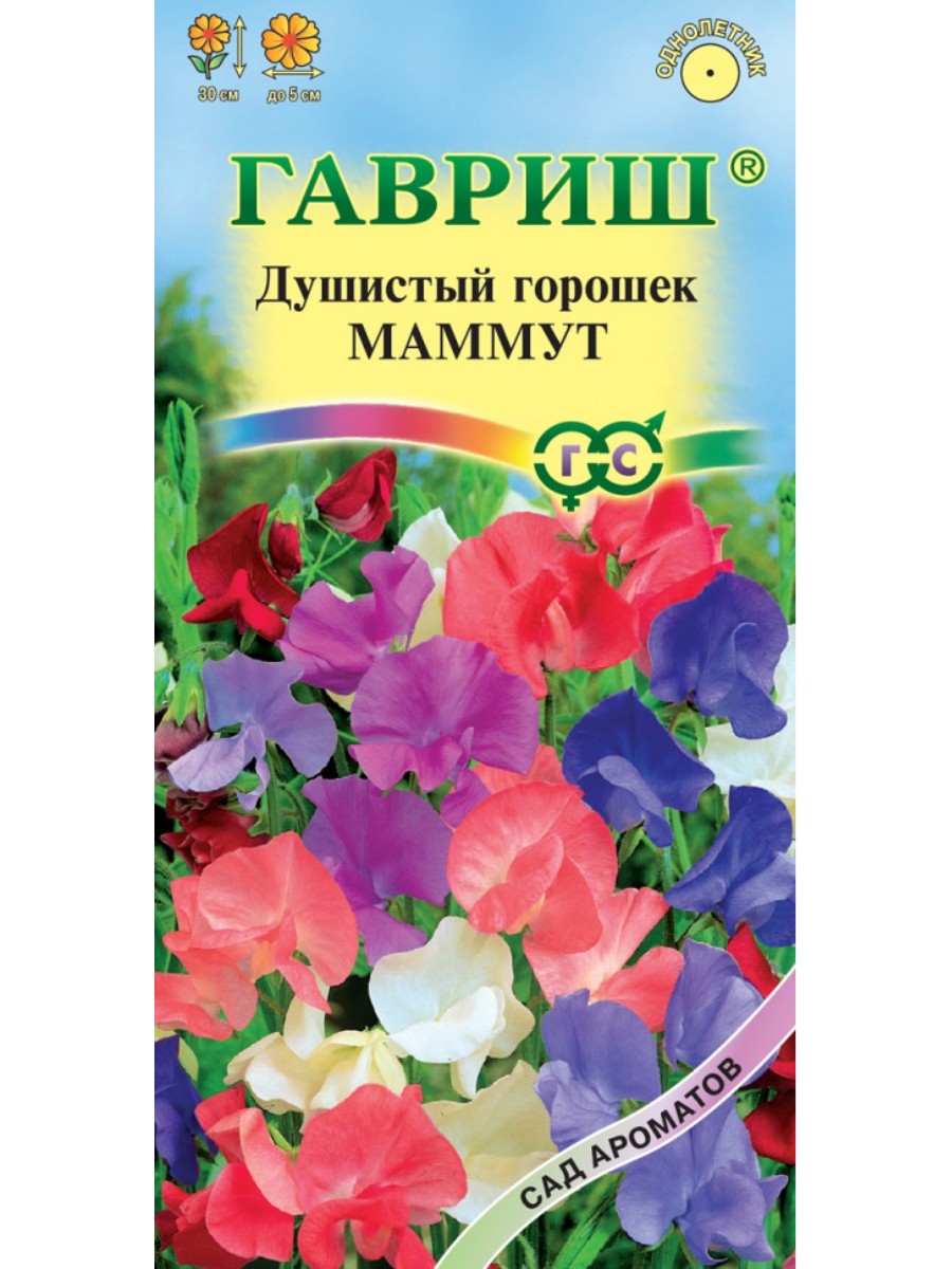 

Семена Гавриш Горошек душистый Маммут смесь 10 упаковок по 05 гр.