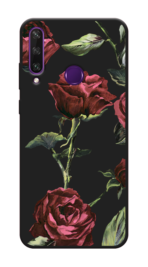 

Чехол Awog на Huawei Y6p "Бордовые розы фон", Красный, 6103252-1