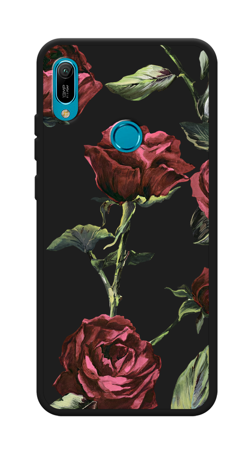 

Чехол Awog на Honor 8A (8A Pro/Prime) "Бордовые розы фон", Красный, 68752-1