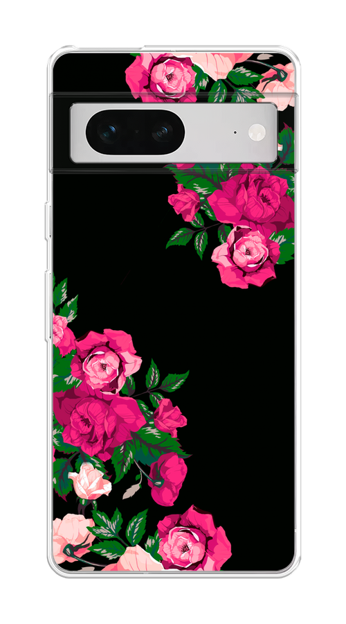 

Чехол на Google Pixel 7 "Розы фуксия", Черный;розовый;зеленый, 271250-1
