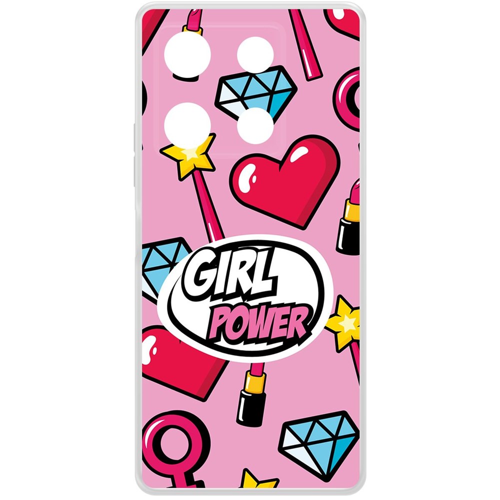 

Чехол-накладка Krutoff Clear Case Girl Power для INFINIX Note 30 Pro, Прозрачный