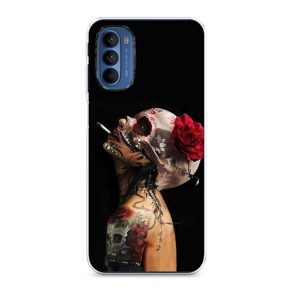 

Чехол Awog на Motorola Moto G31/G41 "Девушка с черепом", Разноцветный, 242550-9