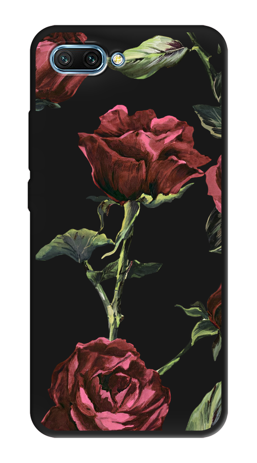 

Чехол Awog на Honor 10 "Бордовые розы фон", Красный, 65352-1