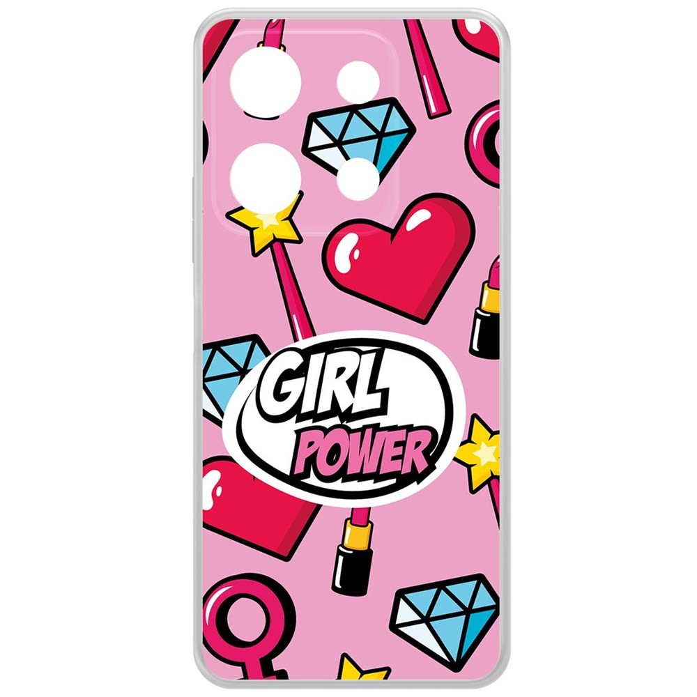 

Чехол-накладка Krutoff Clear Case Girl Power для INFINIX Note 30i, Прозрачный