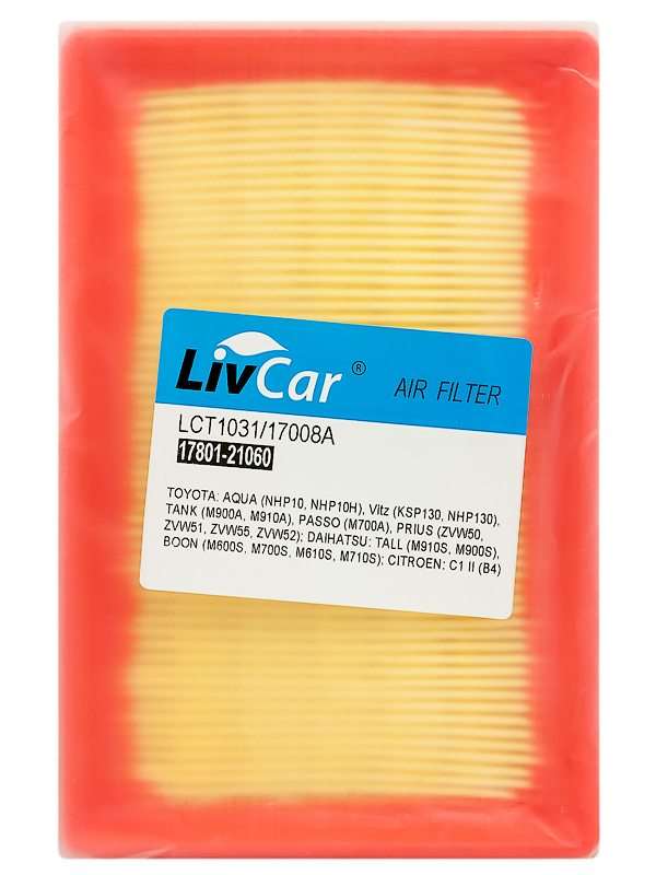 

LCT1031/17008A Фильтр воздушный LivCar ОЕМ 17801-21060 TOYOTA (RHD, LHD) (Эконом-упаковка)