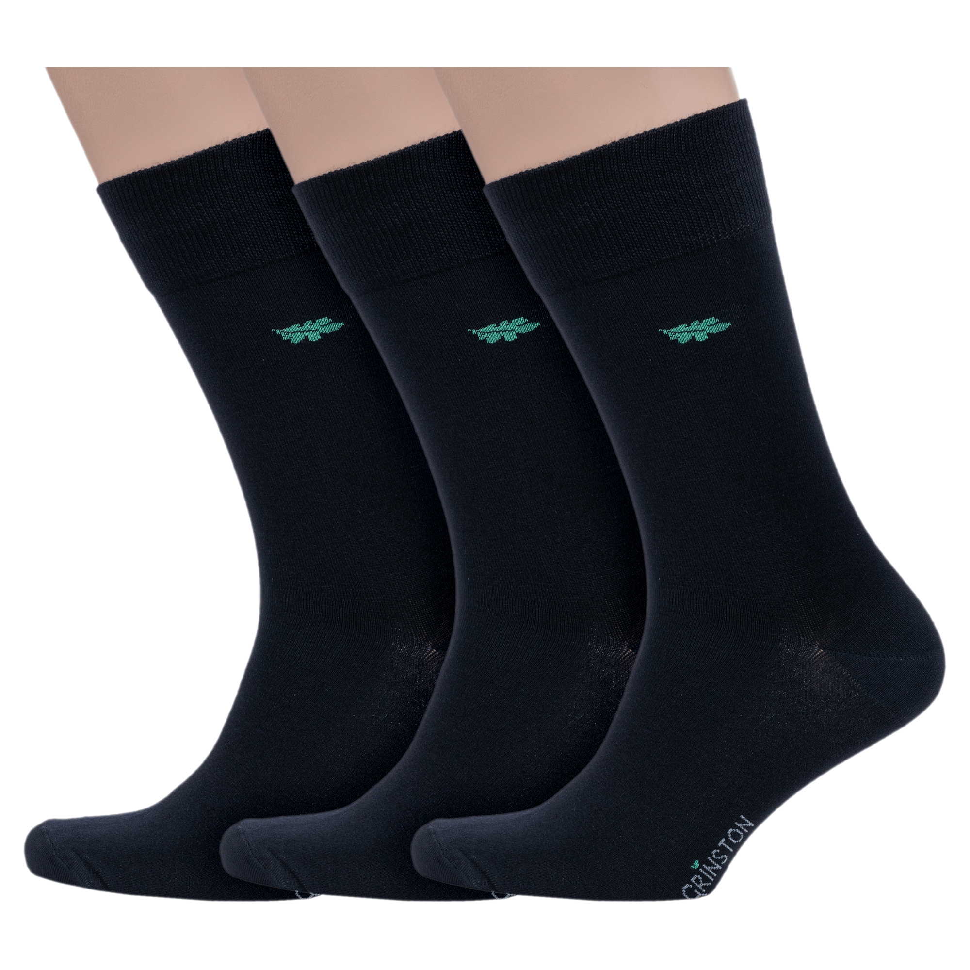 Комплект носков мужских Grinston socks 3-15D11 черных 29