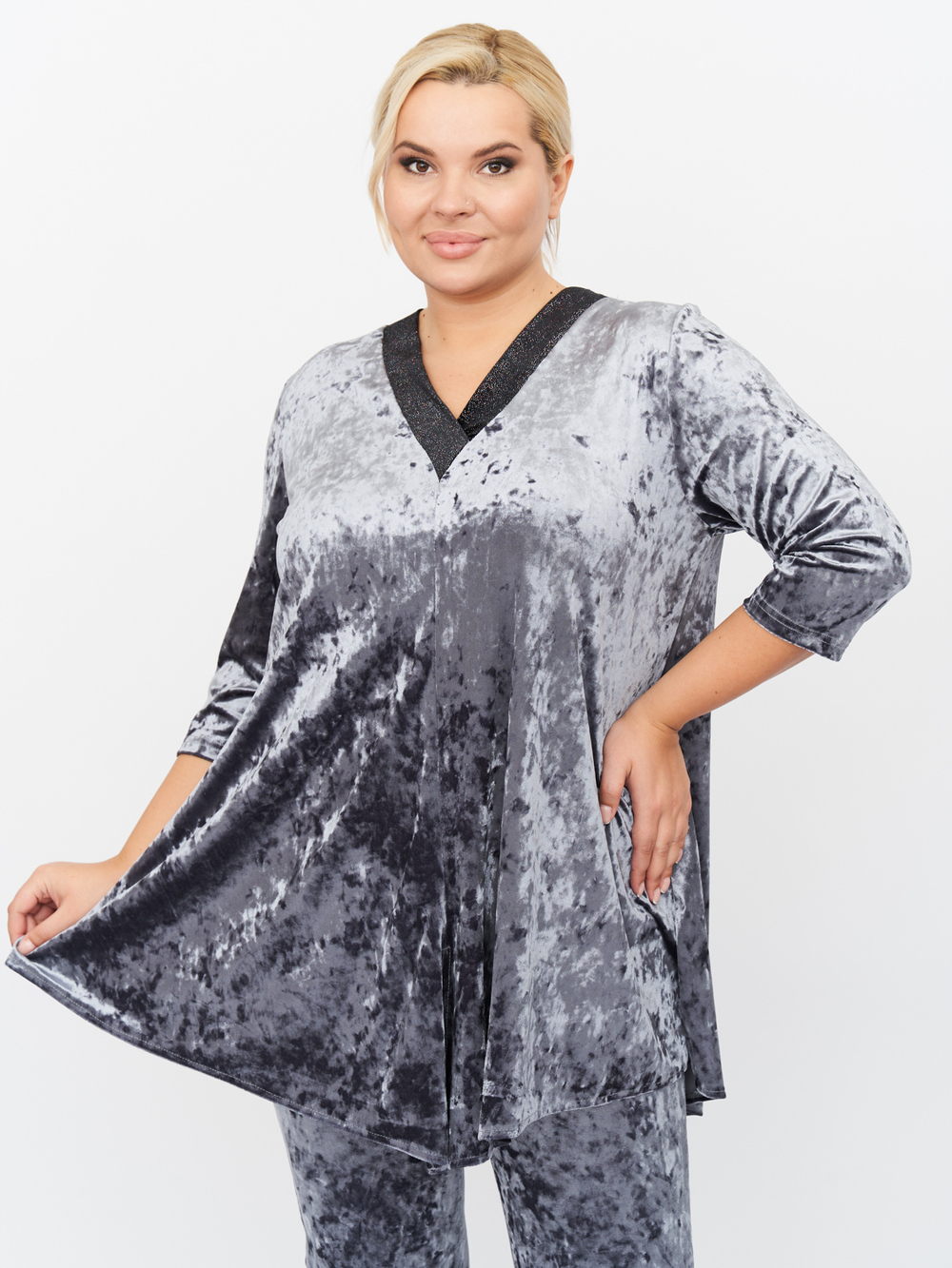 

Туника женская ZORY ZTU12911GRY22 серая 48-50 RU, Серый, ZTU12911GRY22
