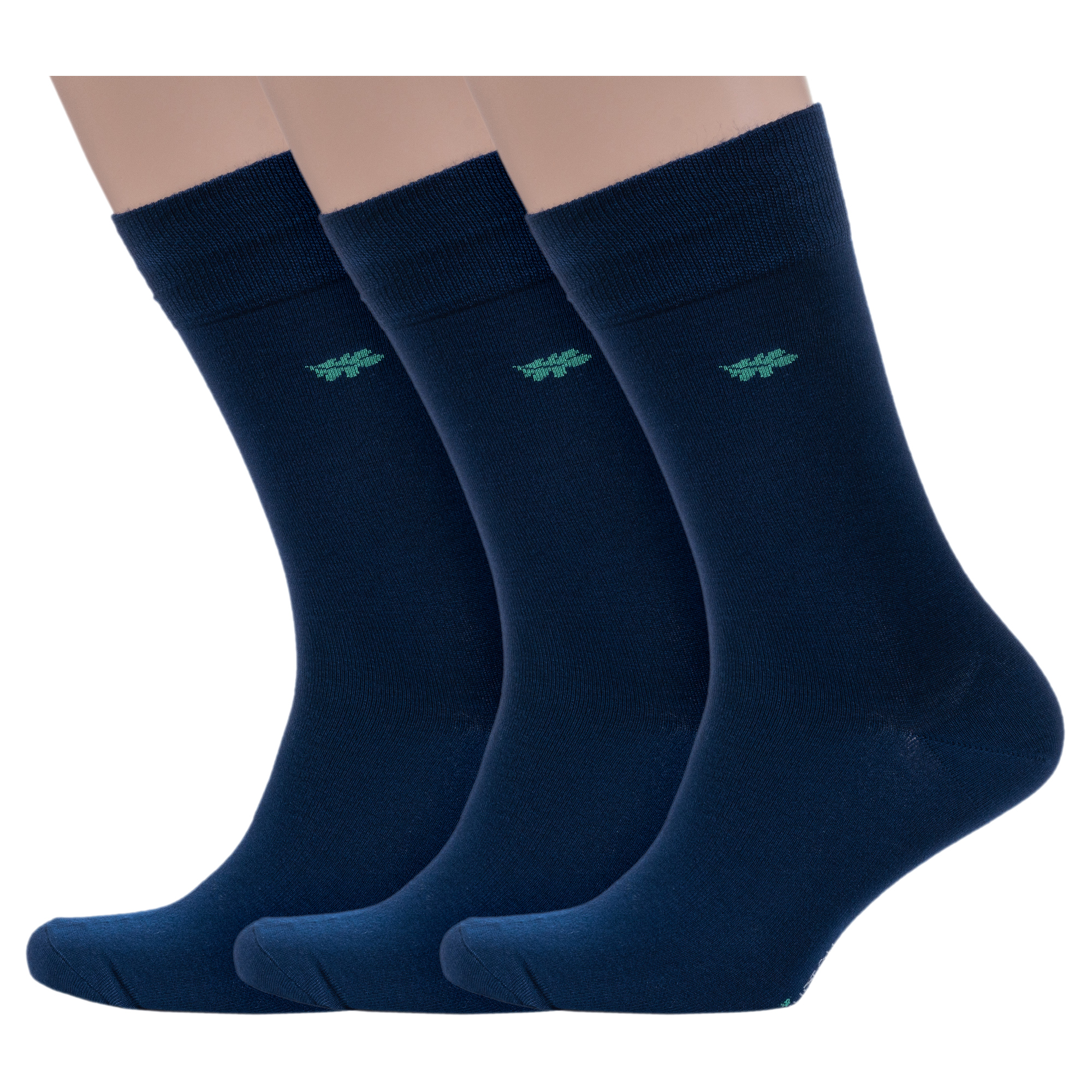 

Комплект носков мужских Grinston socks 3-15D11 синих 25, 3-15D11