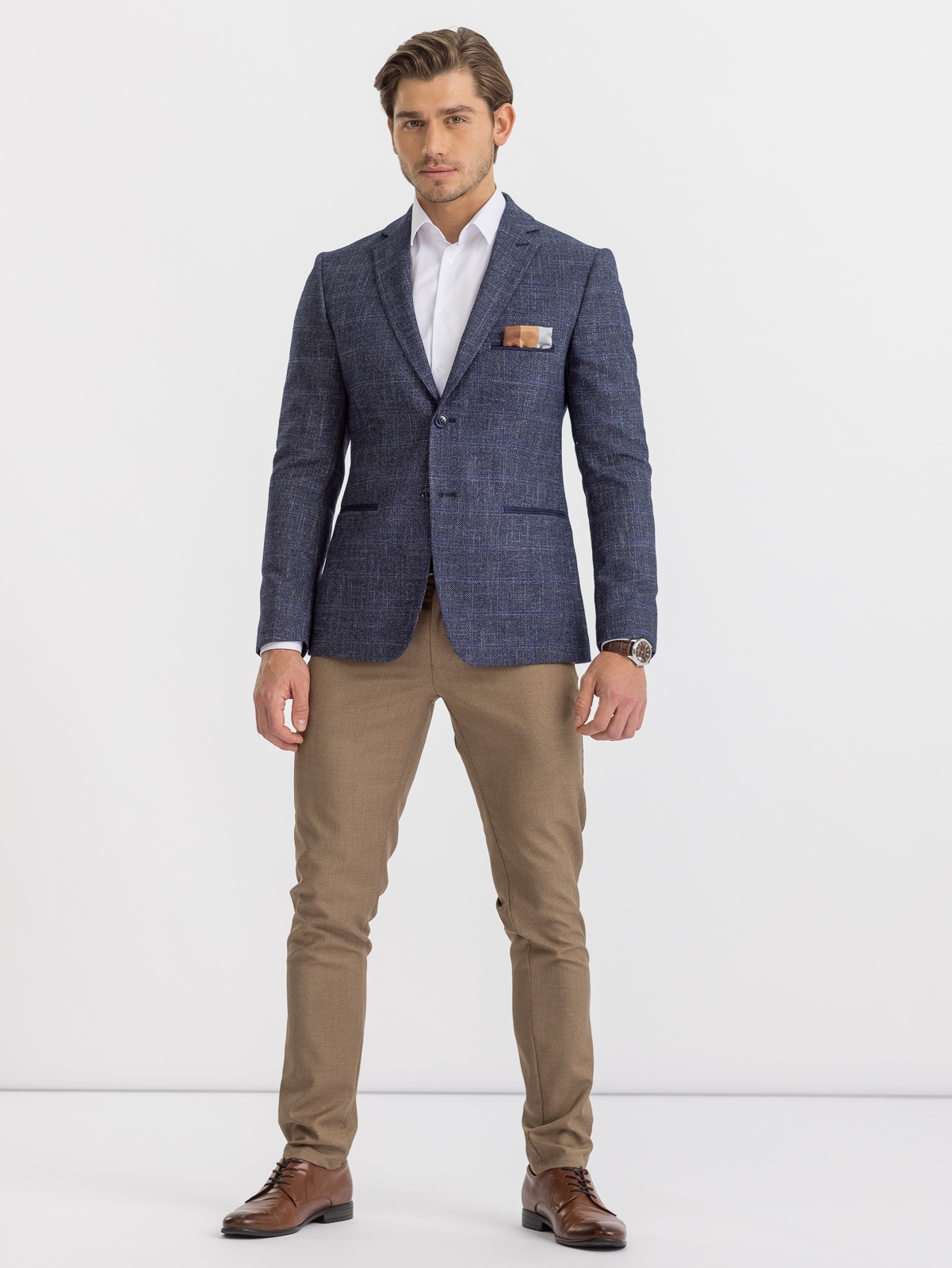 

Пиджак мужской Marc De Cler Ps 2181-25 9019-7-194 синий 54 RU