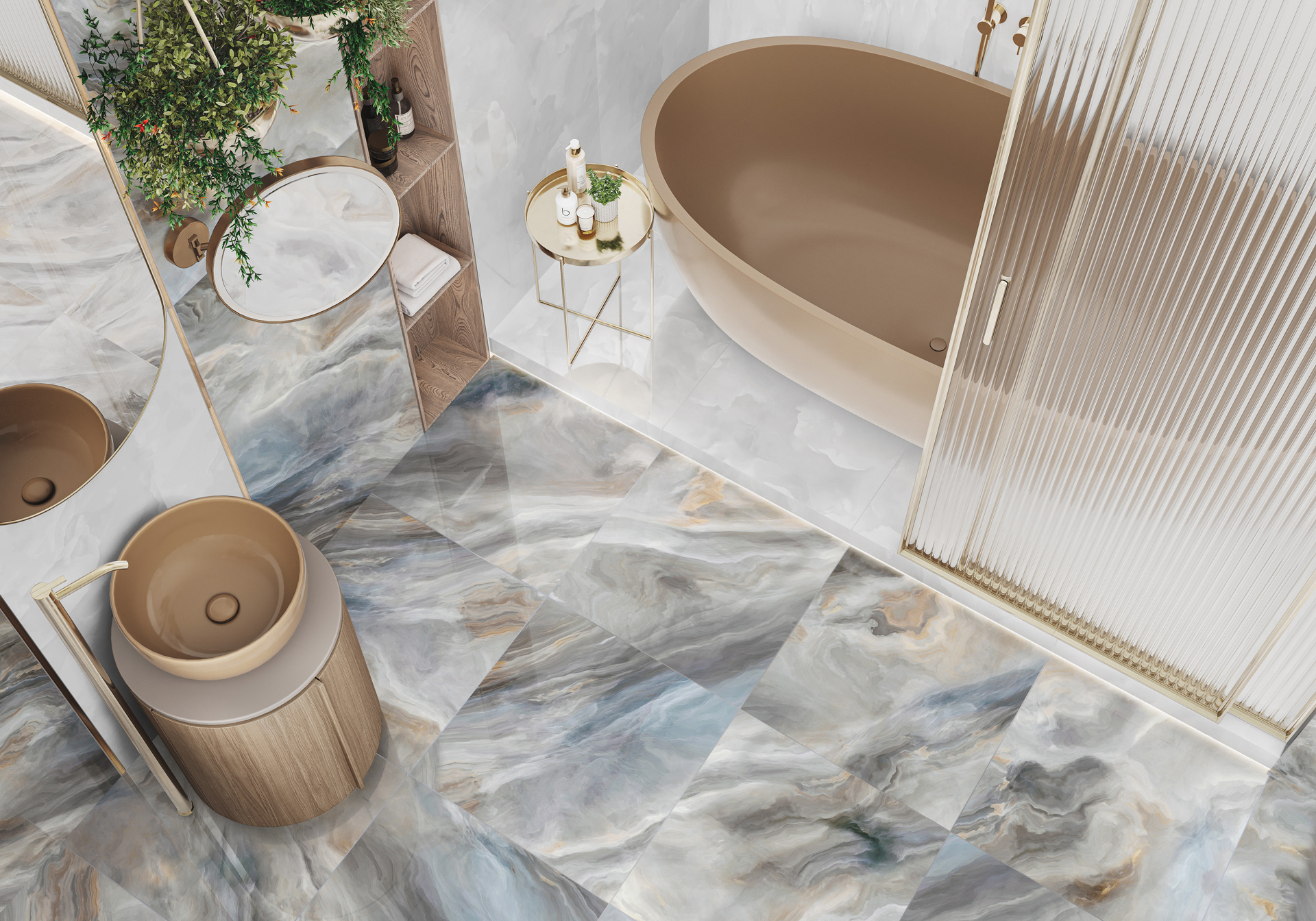 

Керамогранит LCM Illusion Smoky 6060ILN18HG суперполированный 600*600*8, Синий, Illusion Smoky