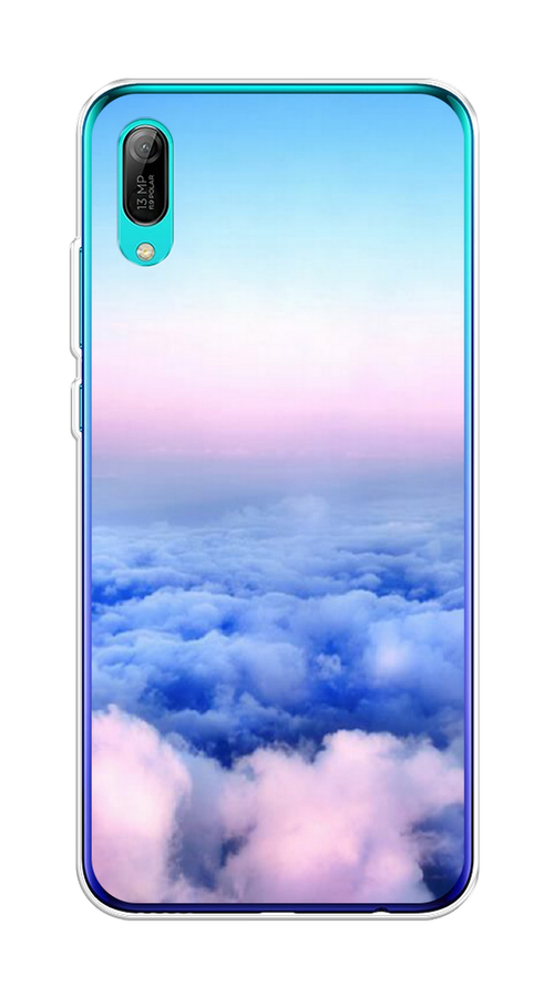 

Чехол Awog на Huawei Y6 Pro (Prime) 2019 "Облака", Голубой;розовый, 68150-4