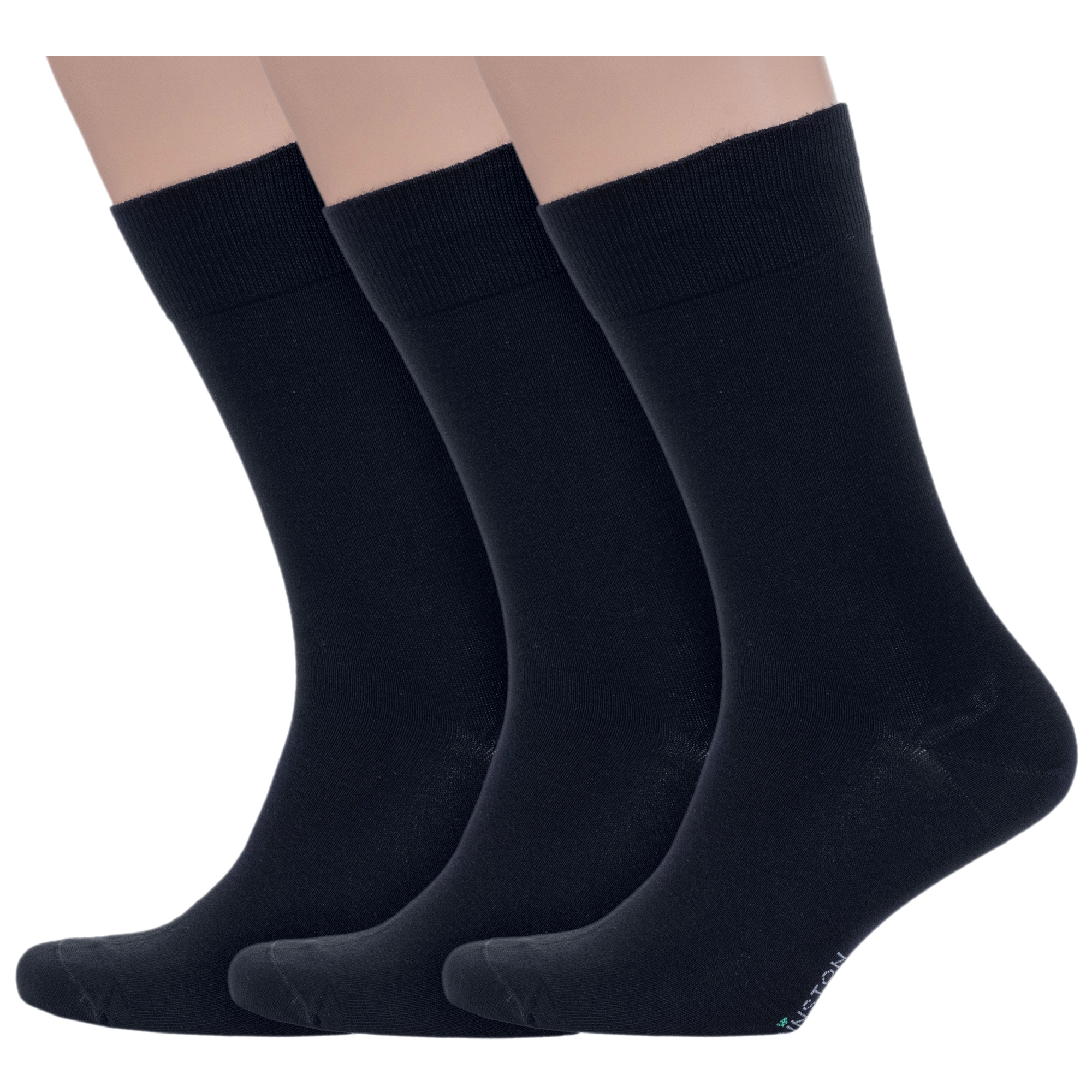 

Комплект носков мужских Grinston socks 3-17D1 черных 29, Черный, 3-17D1