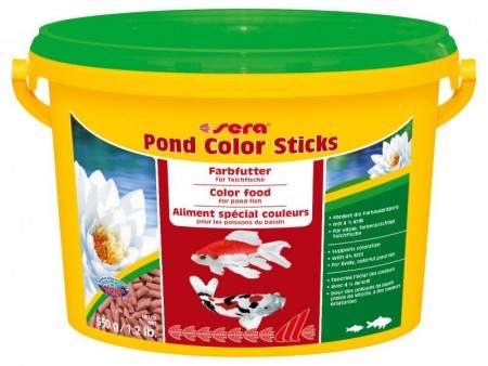 фото Корм для прудовых рыб sera color sticks, для улучшения окраска, палочки, 3,8 л