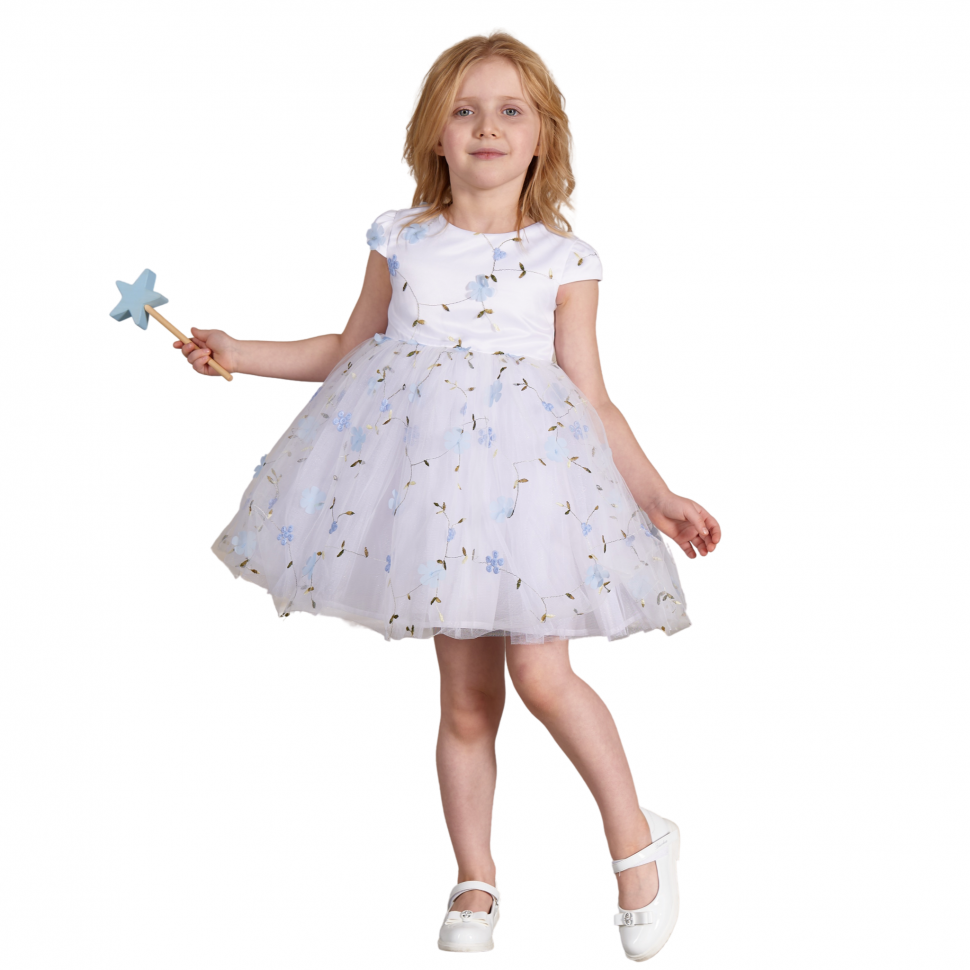 Платье детское Светланка Нежность, голубой, 104 фатин с блестками 15 см 11 ± 1 г кв м 23 ± 1 м голубой 21