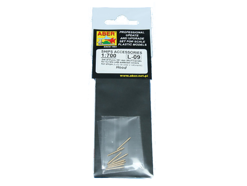 

700 L-09 Aber 1/700 Set of 8 pcs 381 mm short barrels for ship Hood