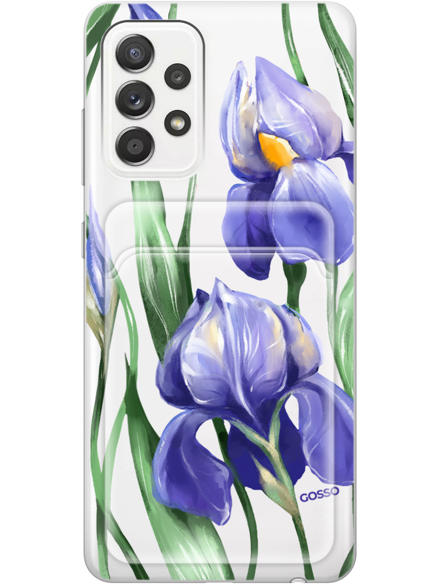 

Силиконовый чехол на Samsung Galaxy A52 с рисунком "Amazing Irises" прозрачный, 20012047