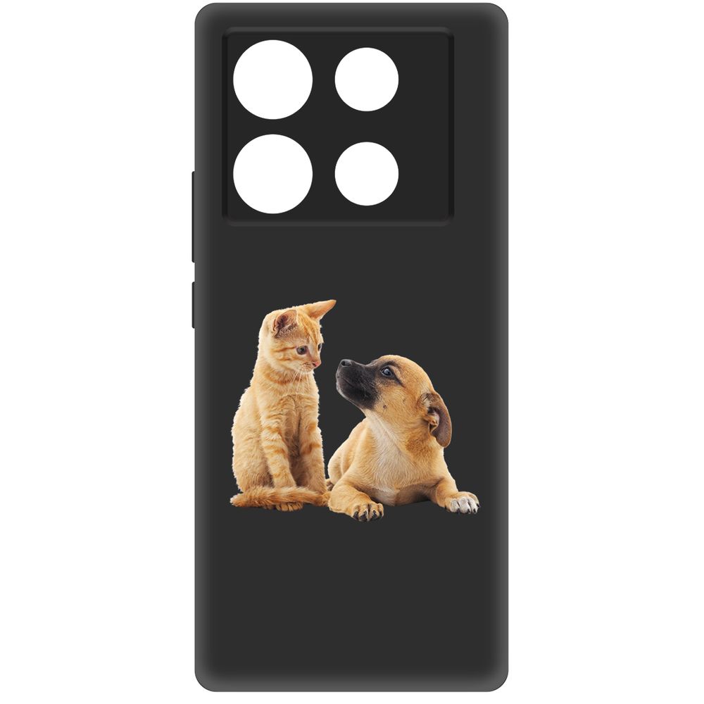 

Чехол-накладка Krutoff Soft Case Лучшие друзья для INFINIX Note 40 черный