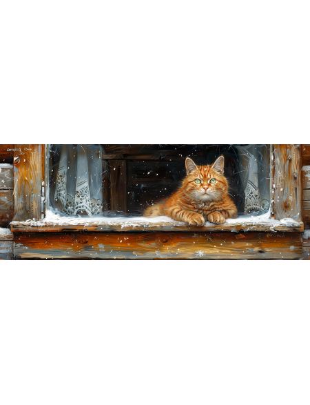 

Алмазная мозаика на подрамнике Мурлыка, 100x35 см, 50 цветов, 87029, ПНА-077