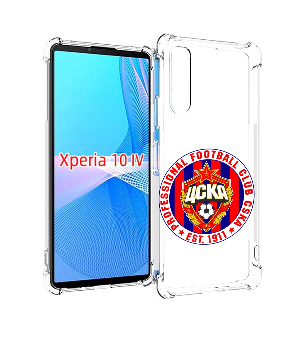 

Чехол MyPads ФК ЦСК логотип для Sony Xperia 10 IV (10-4), Прозрачный, Tocco