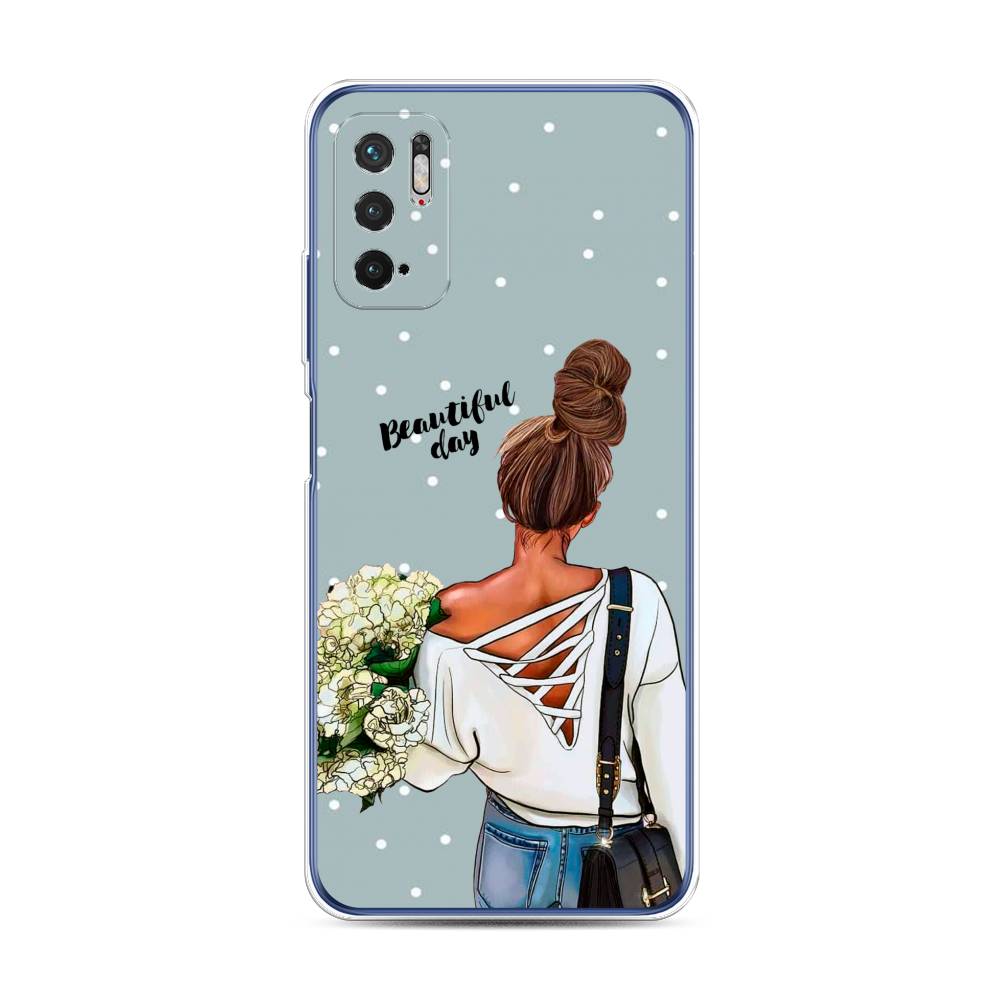 фото Силиконовый чехол "beautiful day" на xiaomi redmi note 10t awog