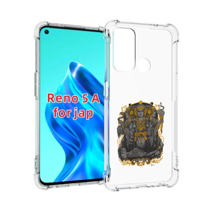 

Чехол MyPads божество с золотыми элементами для Oppo Reno 5A, Прозрачный, Tocco