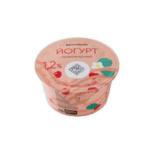 

Йогурт ВкусВилл с земляникой 1,2% 150 г