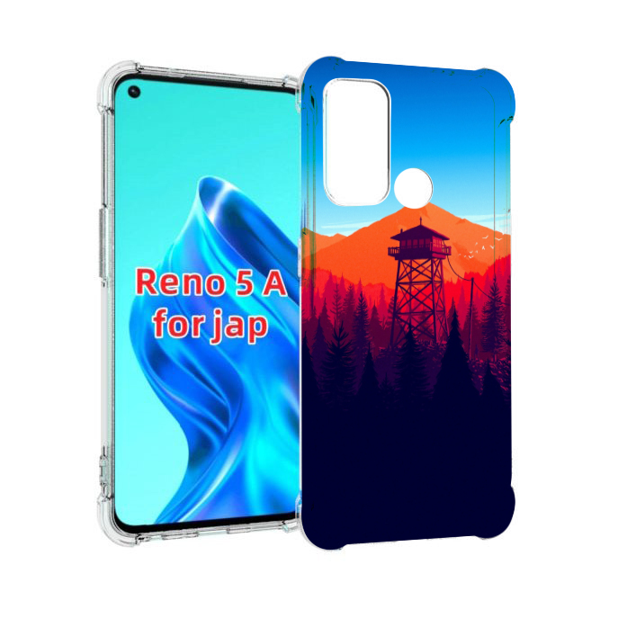 

Чехол MyPads лес с оранжевыми горами для Oppo Reno 5A, Прозрачный, Tocco