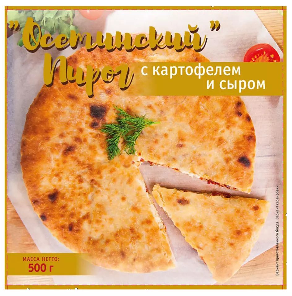 

Пирог Волгопродукт Осетинский дрожжевой с картофелем и сыром 500 г