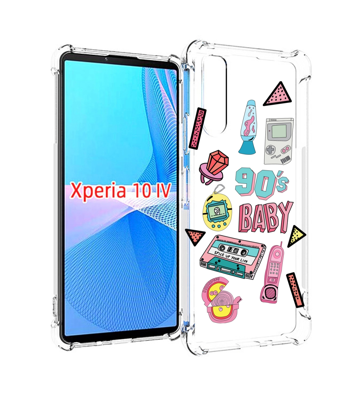 

Чехол MyPads гаджеты-90х для Sony Xperia 10 IV (10-4), Прозрачный, Tocco