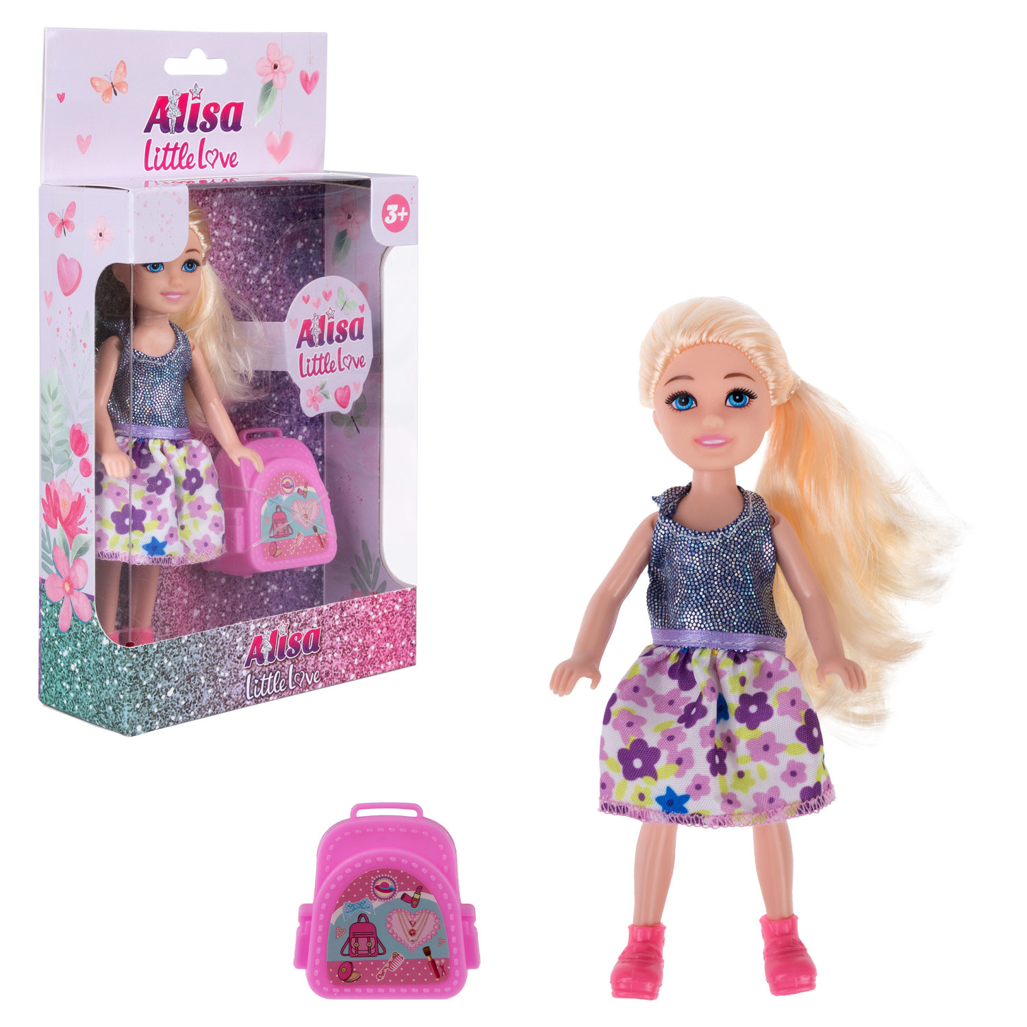 Кукла 1toy Alisa Little Love 15,2 см блонд с прич, с портфелем