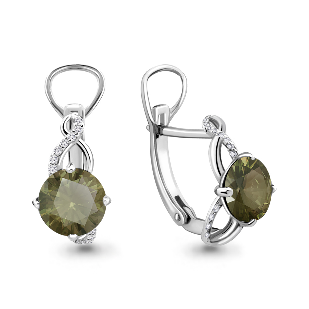 

Серьги из серебра с кварцем Aquamarine 4441820А_925_р, 4441820А_925_р