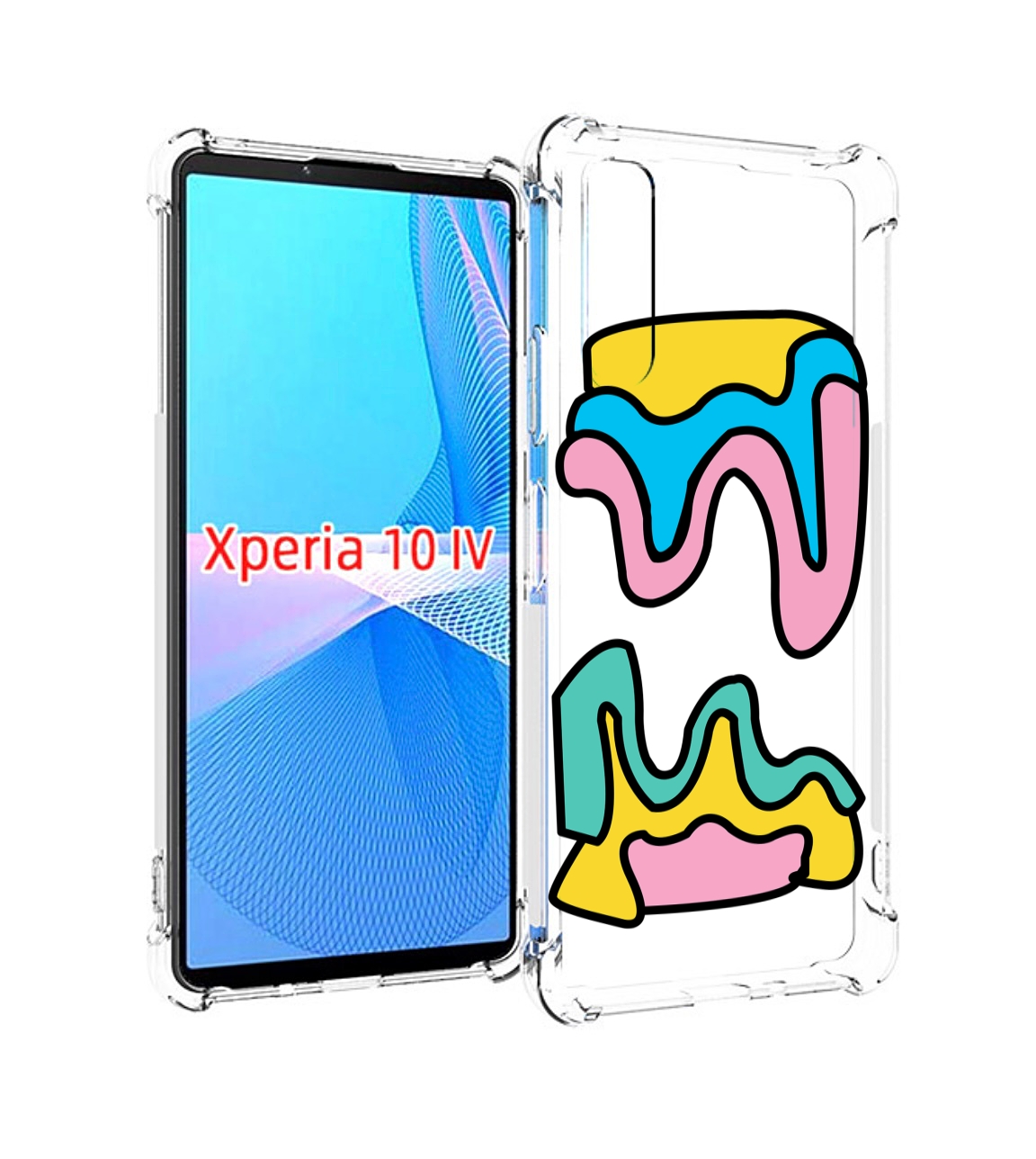 

Чехол MyPads вытекающая-абстракция для Sony Xperia 10 IV (10-4), Прозрачный, Tocco