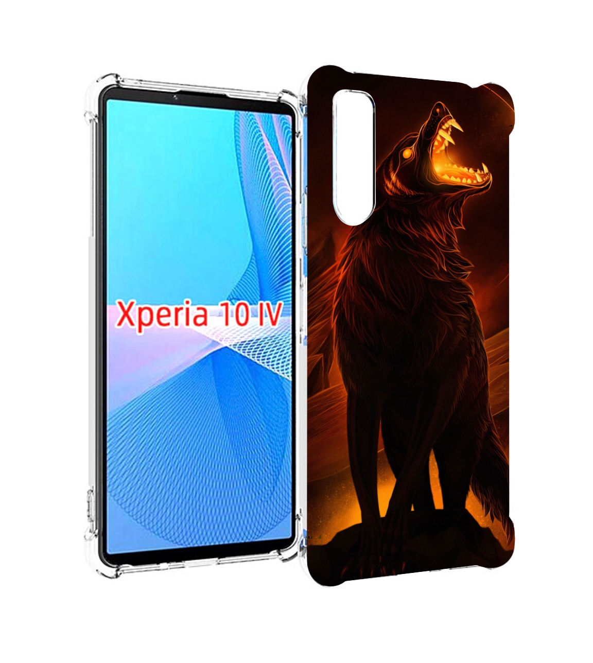 

Чехол MyPads волчара с огнем внутри для Sony Xperia 10 IV (10-4), Прозрачный, Tocco