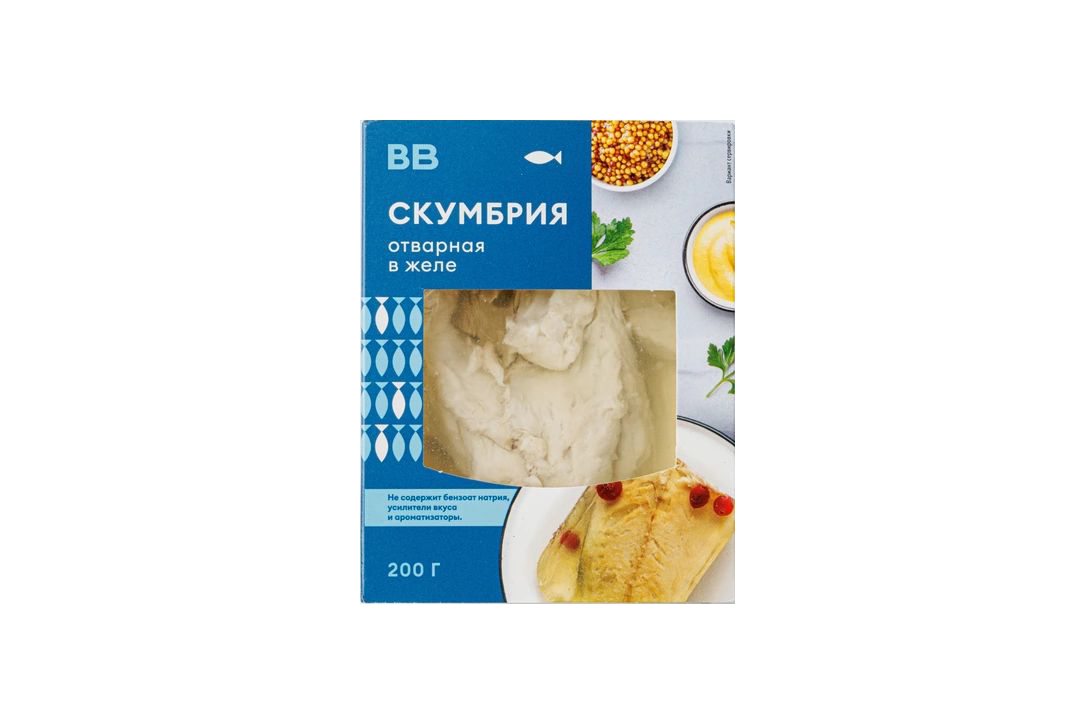 Скумбрия ВкусВилл отварная в желе 200 г