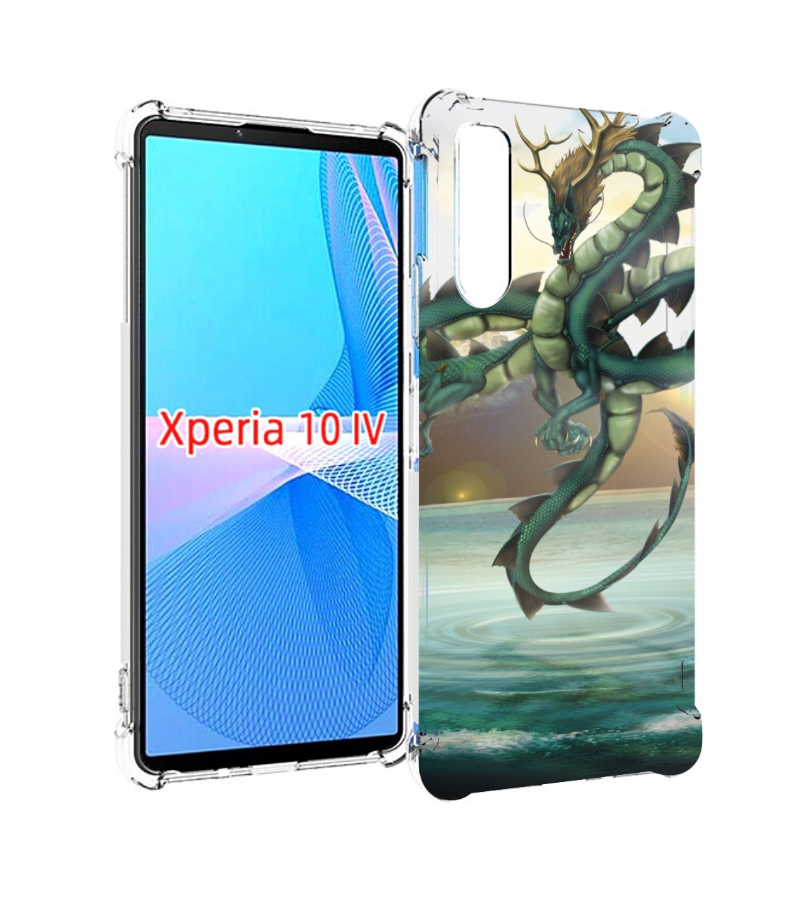 Чехол MyPads водяной-дракон для Sony Xperia 10 IV (10-4)