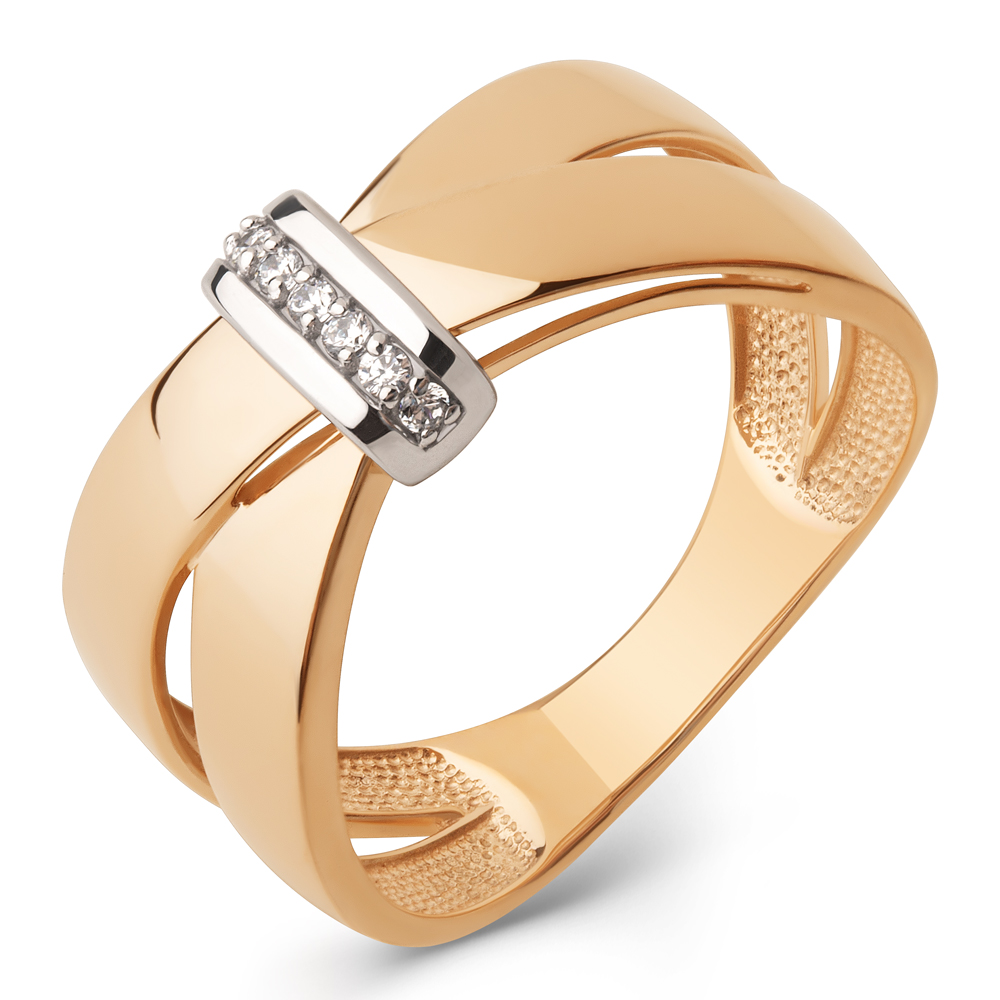 

Кольцо из золота р.  DINASTIA.GOLD 027071, фианит, 027071