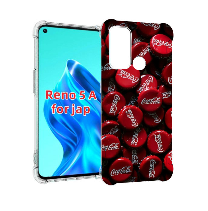 

Чехол MyPads крышки от кокаколы для Oppo Reno 5A, Прозрачный, Tocco