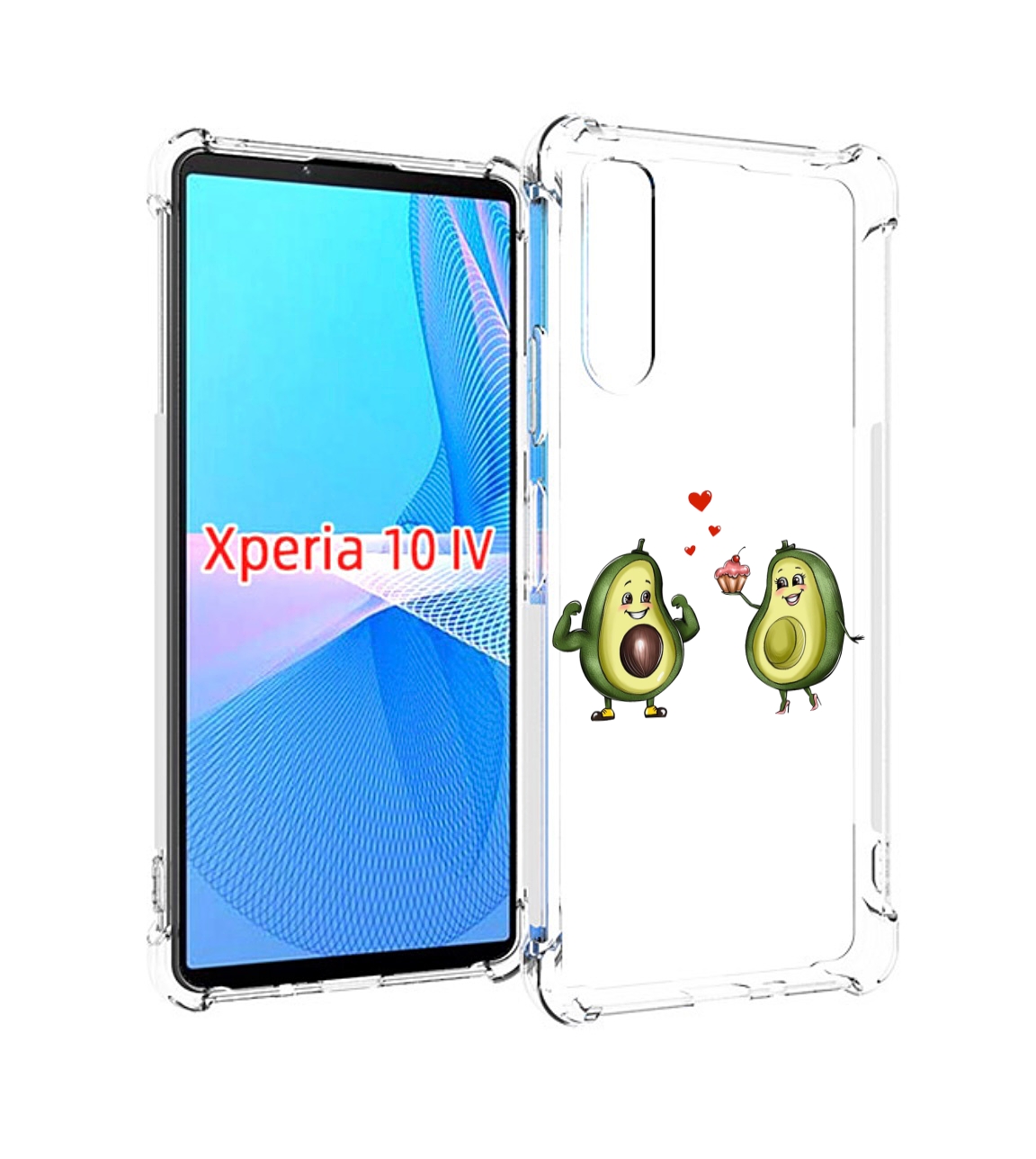 

Чехол MyPads влюбленные-авокадо для Sony Xperia 10 IV (10-4), Прозрачный, Tocco