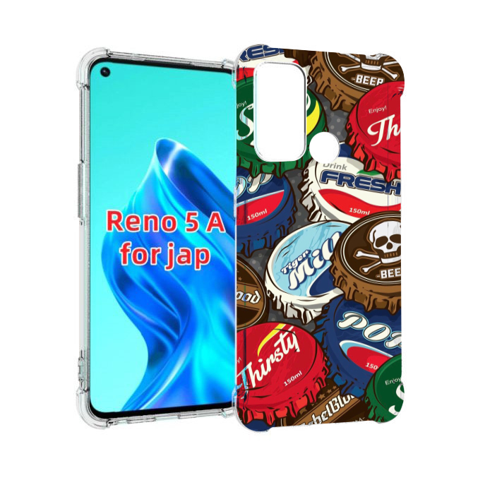 

Чехол MyPads крышки от баночек для Oppo Reno 5A, Прозрачный, Tocco