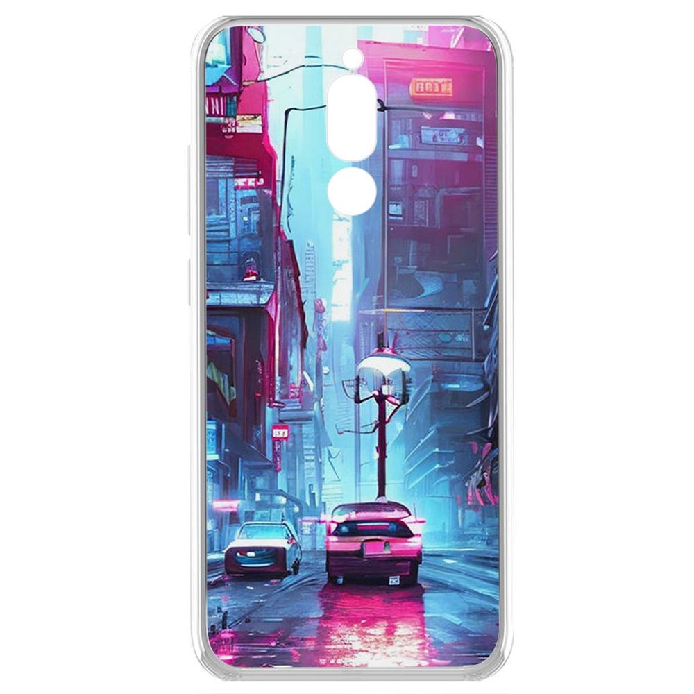 Чехол-накладка Krutoff Clear Case Киберпанк Улица для Xiaomi Redmi 8