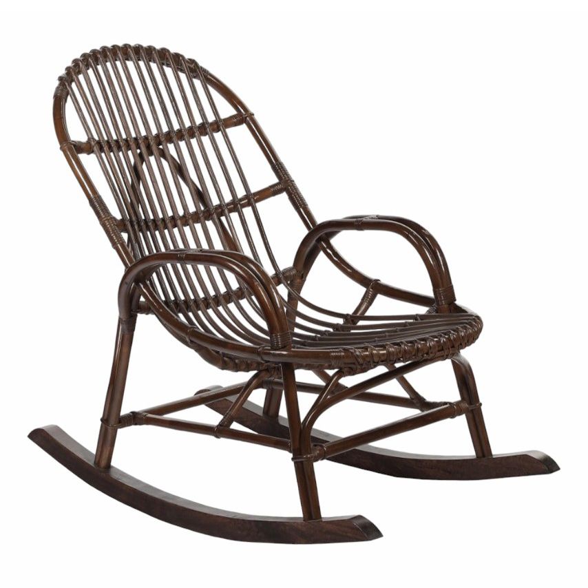 Кресло-качалка Rattan grand medium brown коричневое 120 x 60 см