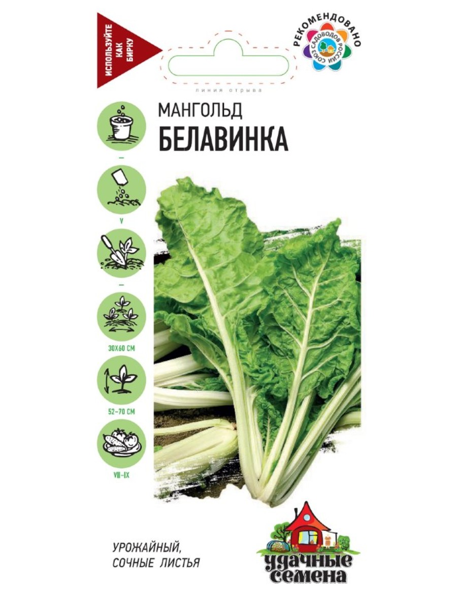 

Семена Удачные семена Мангольд Белавинка 20 упаковок по 2 гр.