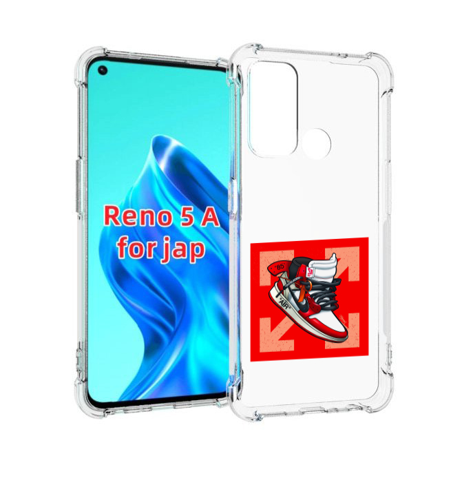 Чехол MyPads кроссовок джордан офвайт для Oppo Reno 5A