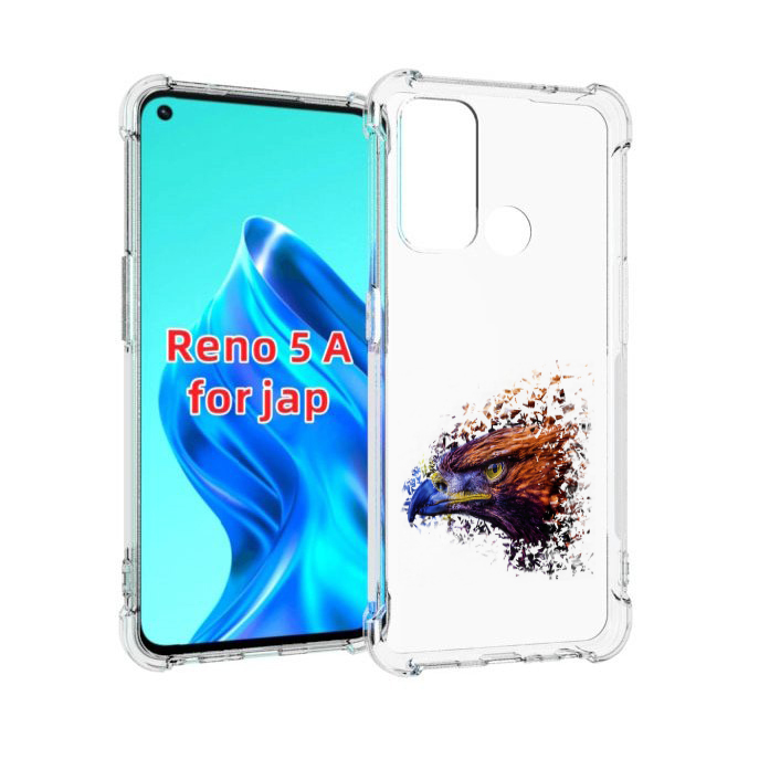 

Чехол MyPads красочный орел для Oppo Reno 5A, Прозрачный, Tocco