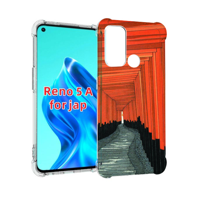 

Чехол MyPads красный коридор для Oppo Reno 5A, Прозрачный, Tocco