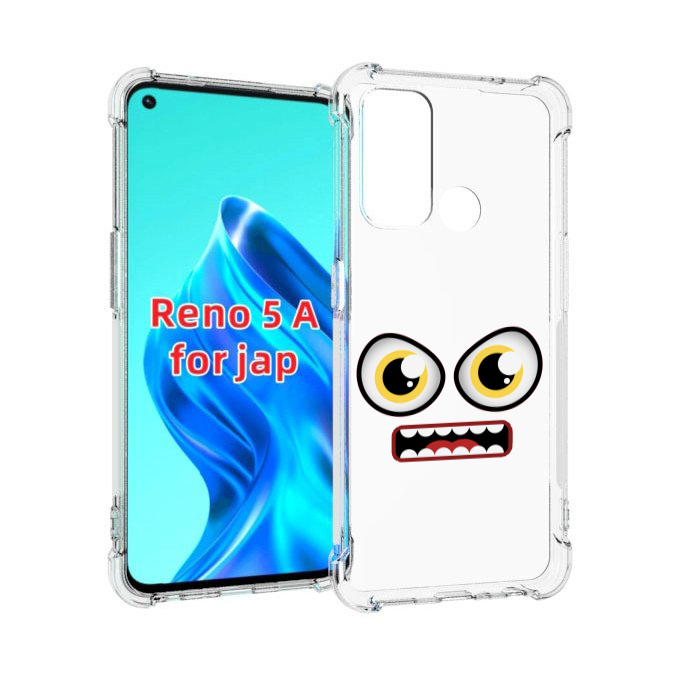 

Чехол MyPads красный злой смайлик для Oppo Reno 5A, Прозрачный, Tocco