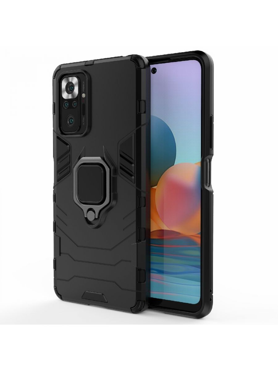 

Чехол Ring для смартфона Xiaomi Redmi Note 10 Pro черный