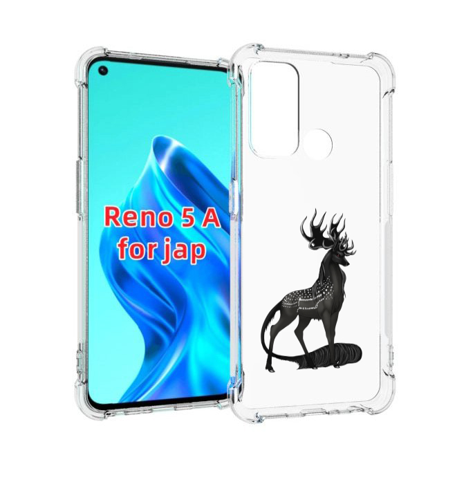 

Чехол MyPads красивый-черный-олень для Oppo Reno 5A, Прозрачный, Tocco