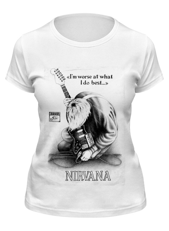 

Футболка женская Printio Nirvana белая S, Белый, Nirvana