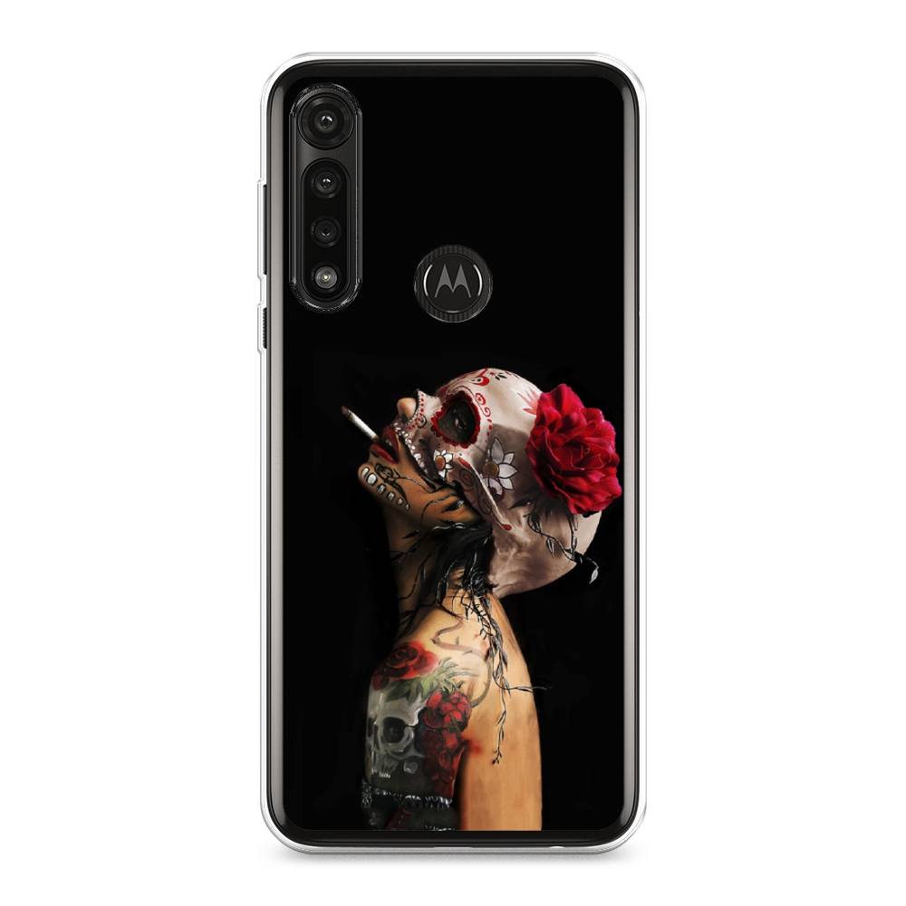

Чехол Awog на Motorola Moto G Power 2020 "Девушка с черепом", Разноцветный, 242650-9